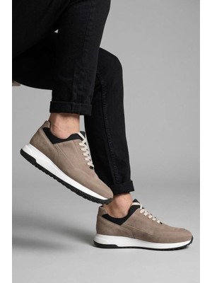 Pisagor 5736 Erkek Hakiki Deri Sneakers Spor Ayakkabı