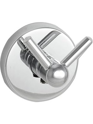 Vidalı Banyo Lavabo Askısı Çatal 2'li Askılık Krom Renk Metal Sağlam Aparat Bornoz Havlu Asma Askı