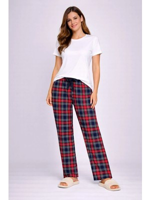 Anı İç Giyim Beli Fiyonklu Rahat Kesim Pamuklu Tek Alt Pijama Kadın BYATİ007