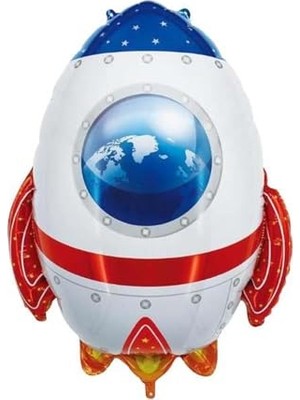 Patladı Gitti Uzay Mekiği Uzay Tasarimli Folyo Balon 67 * 55 cm