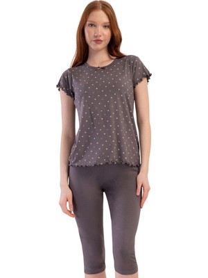 Vienetta Likralı Viskon Battal Kayık Yaka Kısa Kol Eteği Ov