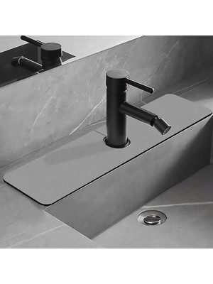Su Emici Lavabo Kenar Matı – Kaymaz Mutfak Tezgah Matı, Musluk Damlama Tutucu, Lavabo Sıçrama Koruyucu, Banyo ve Sünger Tutucu Mat, Su Geçirmez ve Dayanıklı Banyo Matı, Kaymaz Tezgah Mat