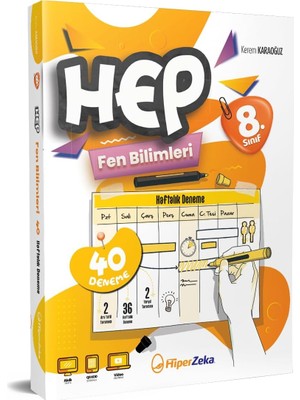 Bey 2025 8. Sınıf Haftalık Hep Fen Bilimleri 40 Deneme