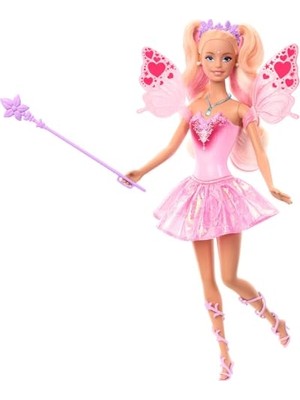 Barbie Peri Kızı Bebek, Oyuncak Değnek ve Moda Aksesuarları, Renk Değişimi Özellikli Kanat ve Kıyafetler, Masal Teması, JCP76