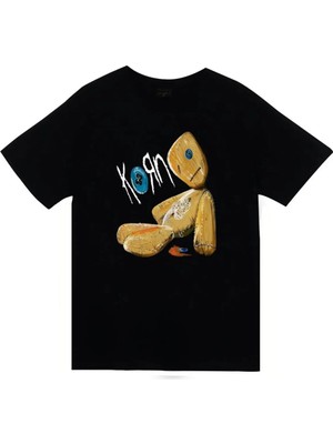 stonedfame Korn - Issues - Albüm Baskılı Unisex %100 Pamuk Siyah T-Shirt