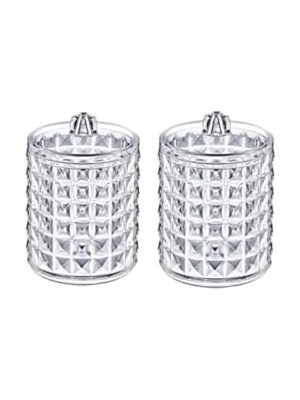 2'li Silindir Pamuk Organizer - Diamond Serisi - Şık ve Pratik Pamuk Saklama Çözümü