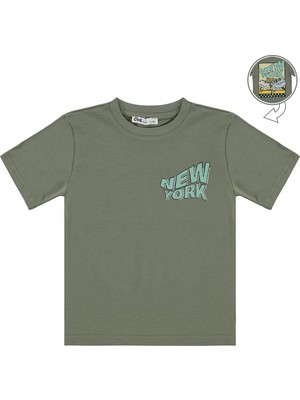 Civil Boys Newyork Basklı 2-5 Yaş Tişört - Haki