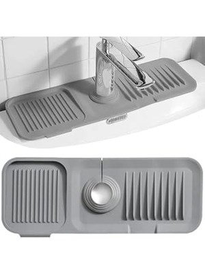 Elastik Musluk Matı Su Tutucu Düzenleyici Kaydırmaz Taban Organizer Mutfak