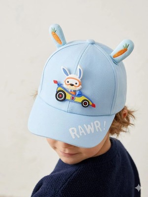 Benitto Kids Kitti 5-8 Yaş Tavşan Figürlü Çocuk Kep Şapka