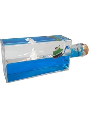 Tuba Toptaş Titanic Gemi Sevgiliye Hediye Batmayan Aşk Gemisi Dekoratif Ev Süsü Özel Hediye - 02 Mantar Şişe