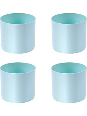 Dekoratif Trend Saksı (Mavi) 4 Adet