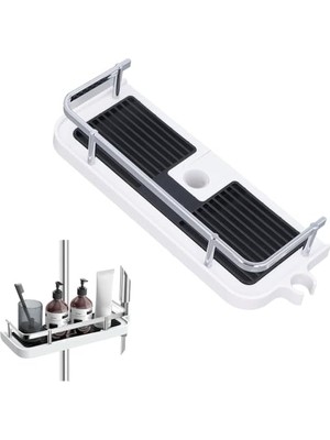 ‎monte Lua Banyo Rafı, Duş Başlığı Tutucusu, Dayanıklı Şampuan ve Sabunluk Rafı, Banyo Düzenleyici, Duş Rayı Için Gümüş, Organizer, Çok Amaçlı