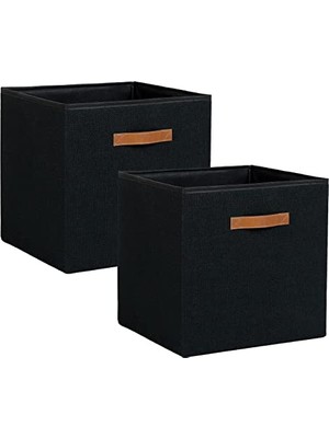 Ocean Home Textile 2'li Siyah Renk Jüt Kutu Set 33 x 30 x 33 cm