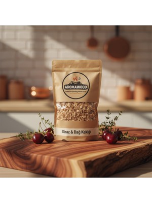 Aroma Wood Grill Mangal & Bbq Barbekü Için Napolyon Kiraz Ağacı & Dağ Kekiği Özü Tütsüleme Aroma Talaşı