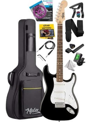 HDY Store Midex RPH-30WB Gül Klavye Strat Kasa Sss Elektro Gitar Seti Tekil Ürün Profesyonel Kalite