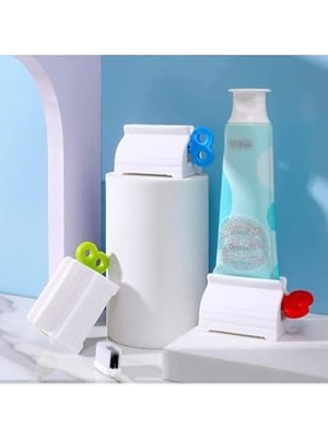 3 Adet Aile Boyu Çevirmeli Diş Macunu Krem Paket Sıkma Sıyırma Aparatı Her Eve Lazım