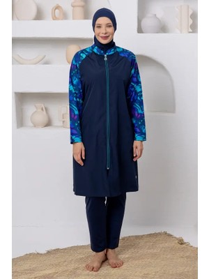 Maresiva Büyük Beden Paraşüt Kumaş Tam Tesettür Mayo 62803