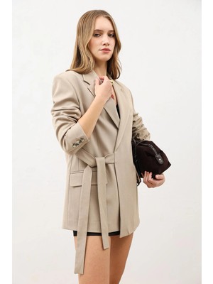 Antioch Bej Kuşaklı Kadın Blazer