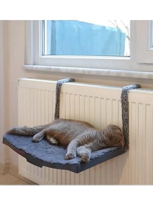Kalorifer Için Vantuzlu Plastik Kedi Yatağı (Antrasit)