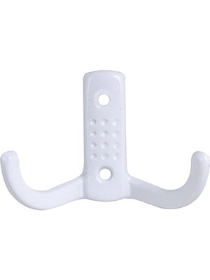 As Noktalı Vestiyer Duvar Askısı Dolap Elbise Askılığı Beyaz Metal Askı