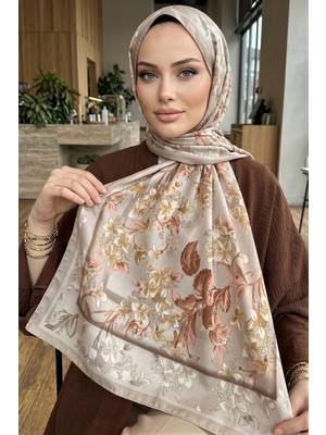 İmaj Butik Bej Desenli Soft Şal
