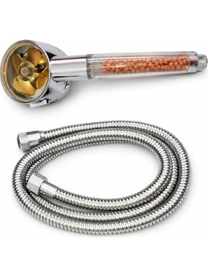 Mineralli Filtreli Duş Başlığı ve Paslanmaz Çelik Duş Hortumu Seti, Yüksek Basınçlı Su Tasarruflu El Duşu, Kireç Önleyici Banyo Aksesuarı,filtreli El Tipi Duş Başlığı          [enerji Sınıfı A+]