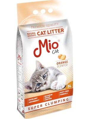 Kedi Kumu, 5 Lt. Portakal Kokulu Bentonit, Kalın