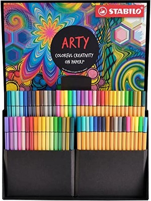 Stabılo Arty Kreatif Set - Point 88 & Pen 68 - Ince Keçe Uçlu Kalem ve Keçe Uçlu Boya Kalemi - 68'li Paket - Çeşitli Renkler