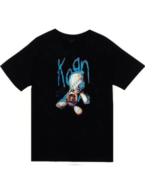 stonedfame Korn - Issues - Albüm Baskılı Unisex %100 Pamuk Siyah T-Shirt