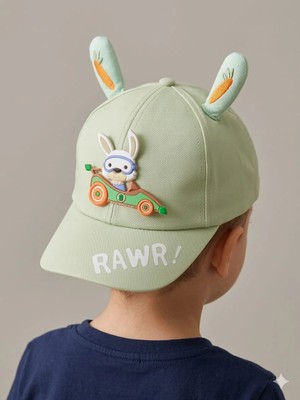 Benitto Kids Kitti 5-8 Yaş Tavşan Figürlü Çocuk Kep Şapka