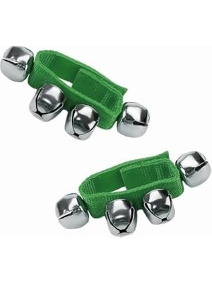 Midex ORF-PLT-04GR Örf Aletleri Ritim Seti Bilek Zili Yeşil (1 Çift)