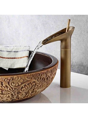 Evim Mabedim Antik Gold Uzun Boyun Banyo Bataryası