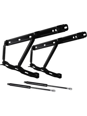 Baza Kapak Makası Gazlı Amartisör Piston 40° Siyah Boyalı Standart Geniş Kollu 1 Çift Yatak Sağ Sol