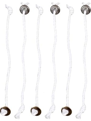 Kopçalı Kandil Fitil Fitili Ip Kalınllığı 4 mm 6 Adet Set