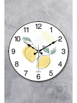 25 cm Akar Saniye Sessiz Mekanizma Plastik Cam Duvar Saati