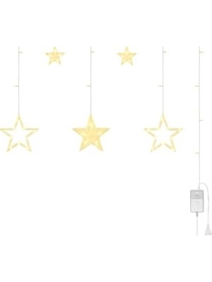 Busstier Dekoratif Peri LED Işık 3 Metre Yıldız Figürlü Perde Süsleme Işığı Yılbaşı Doğum Günü Ramazan Parti ve Ev Dekorasyon LED Işık          [enerji Sınıfı A+++]