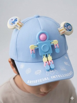 Benitto Kids Kitti 5-8 Yaş Çıkarılabilir Oyuncak Figürlü Çocuk Kep Şapka