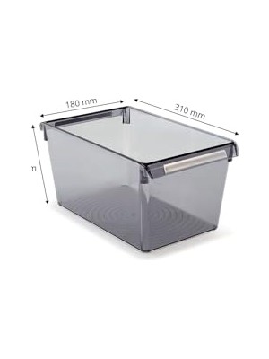 M-E27-30-25 Düzenleyici Raf, 310X180X150 Mm, Şeffaf Siyah