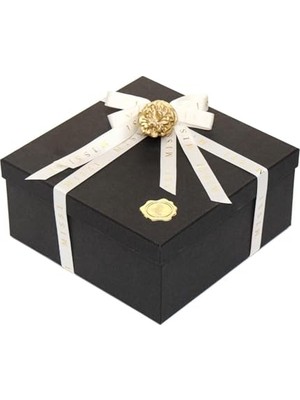 Siyah Dekoratif Sıvama Hediye Kutusu