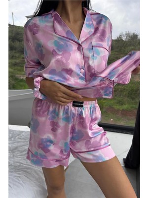 Coccolarsi Colori Del Mondo Saten Kısa Pijama Takımı CDM2261