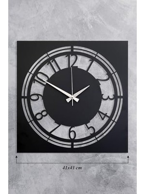 41 cm Metal Malzeme Akar Saniye Sessiz Mekanizma Dekoratif Duvar Saati