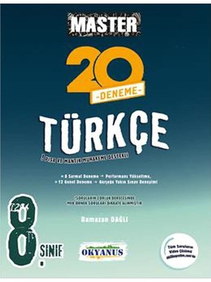 Bey 8. Sınıf Master 20 Türkçe Denemesi