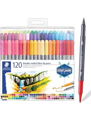Staedtler 3200 TB120 Çift Taraflı Keçeli Kalem 3,0 -0,8-0,5 mm 120'LI