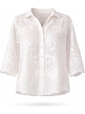 5in1Canpolat Ekru Truvakar Kol Gömlek 39024