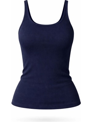 5in1Canpolat Lacivert U Yaka Fitilli Basic Atlet