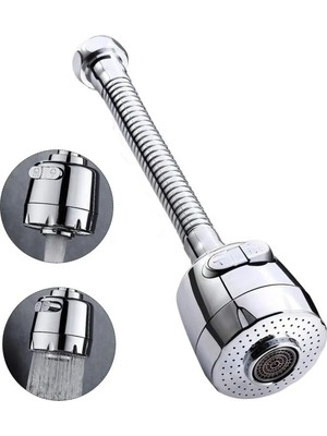 Calperia 360° Dönebilen 3 Kademeli Su Tasarruflu Musluk Başlığı