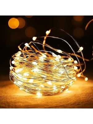 Peri LED Işık 3 Metre (Sarı) Pilli Aydınlatma Şerit LED Saçak Spot Süsleme (1 Adet)          [enerji Sınıfı A+]