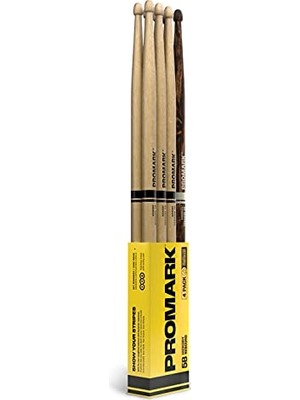 Rebound 5b Hickory Drumstick, Eichelholzspitze, Firegrain 4er-Pack