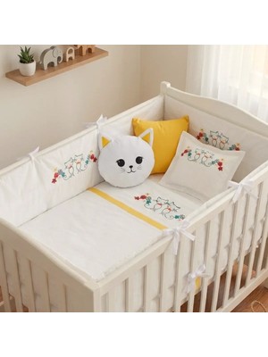 Kista Baby Bebek Uyku Seti Nevresim Takımı 80x130 Kitty Sarı