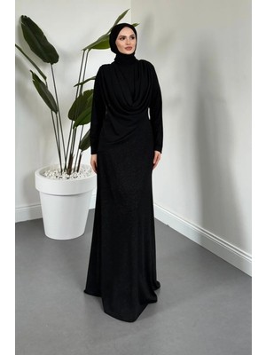 Merven Akyüz Jess Degaje Simli Abiye Siyah